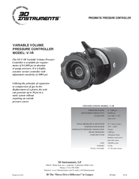 Thumbnail of document Data Sheet - Pressure Volume Controller